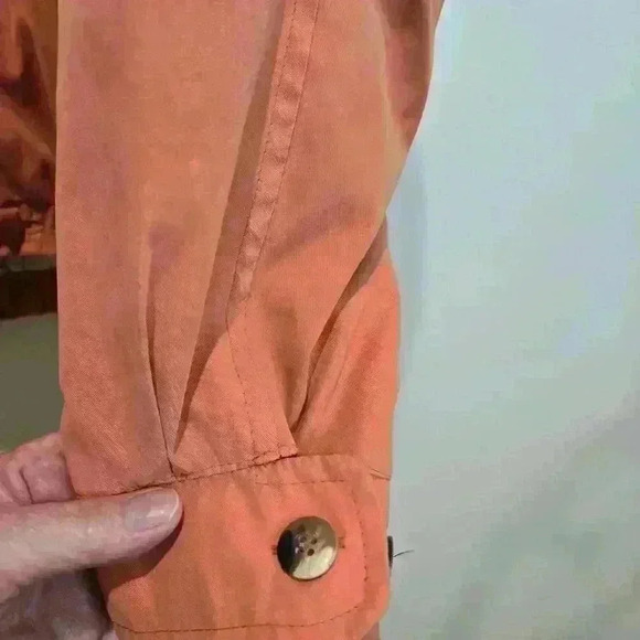 Vtg Aberdeen Collection Mens Sz M Long Sleeve Orange Windbreaker Y2K Normcore - Picture 7 of 14